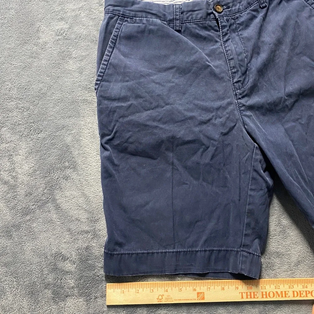 Tommy Hilfiger Shorts Mens 34 Chino Navy Blue Flat Front Cotton Made in 2016
